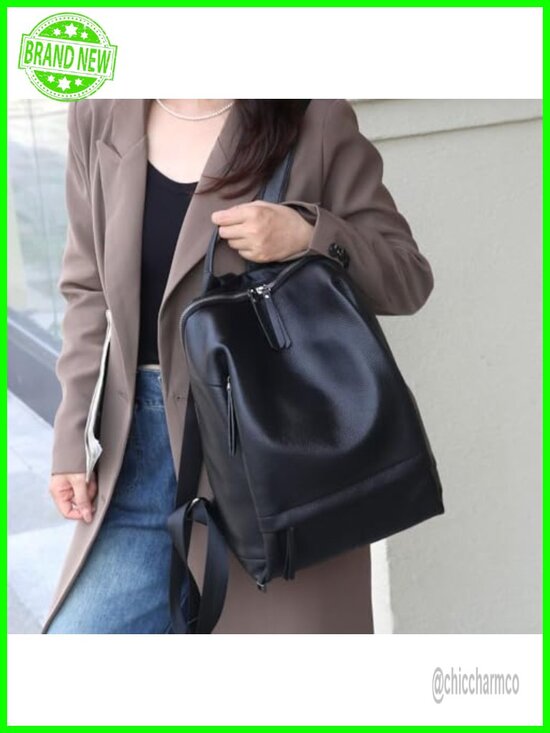 Genuine Leather Backpack Purse for Women, Laptop Compartment, Work Travel main image 4